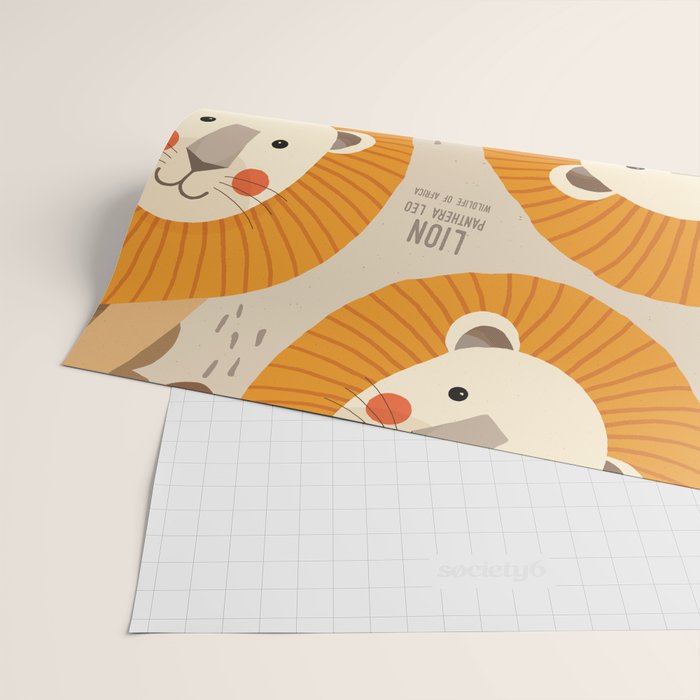Lion, Wildlife of Africa Wrapping Paper Gallery Image 2