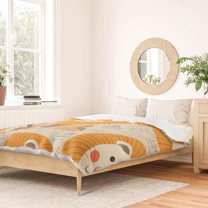 Lion, Wildlife of Africa Duvet Cover Gallery Image 2