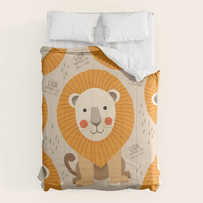 Lion, Wildlife of Africa Comforter Gallery Image 1