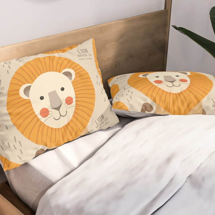 Lion, Wildlife of Africa Pillow Sham Gallery Image 2