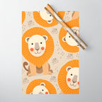 Lion, Wildlife of Africa Wrapping Paper Gallery Image 1