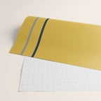 Corner Deco Minimalist Geometric Pattern in Navy Blue, Gray, and Light Mustard Wrapping Paper Gallery Image 2