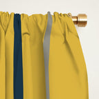 Corner Deco Minimalist Geometric Pattern in Navy Blue, Gray, and Light Mustard Window Curtain Gallery Image 2
