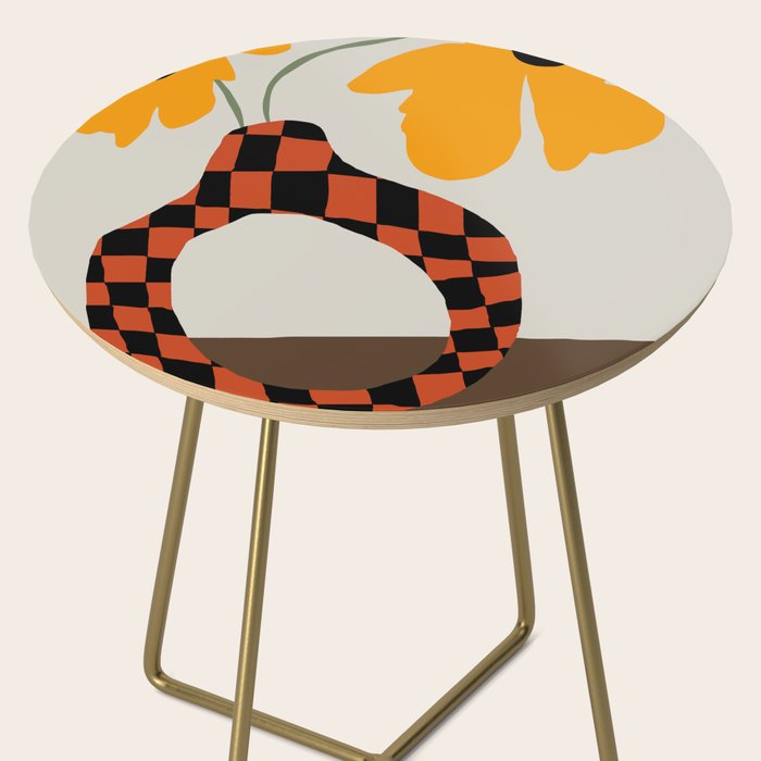 Modern pottery and flower Side Table Gallery Image 2