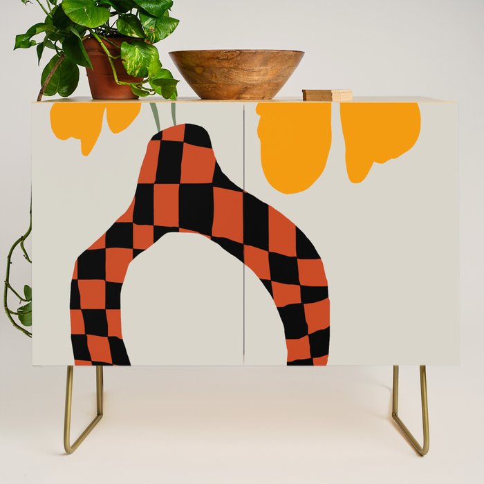 Modern pottery and flower Credenza Gallery Image 1
