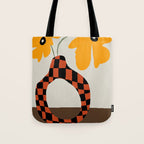 Modern pottery and flower Tote Bag Gallery Image 1