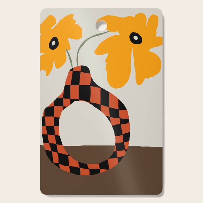 Modern pottery and flower Cutting Board Gallery Image 1