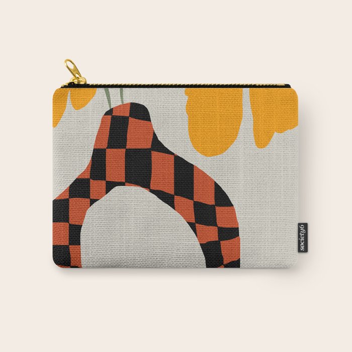 Modern pottery and flower Carry All Pouch Gallery Image 1