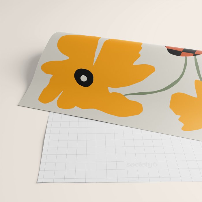 Modern pottery and flower Wrapping Paper Gallery Image 2