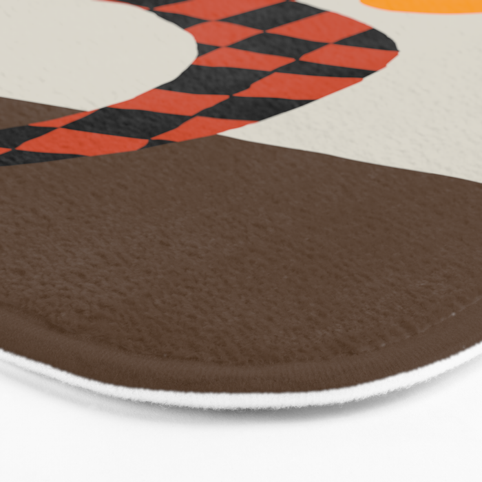 Modern pottery and flower Bath Mat Gallery Image 3