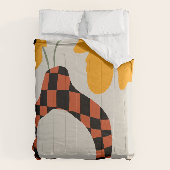 Modern pottery and flower Comforter Gallery Image 6