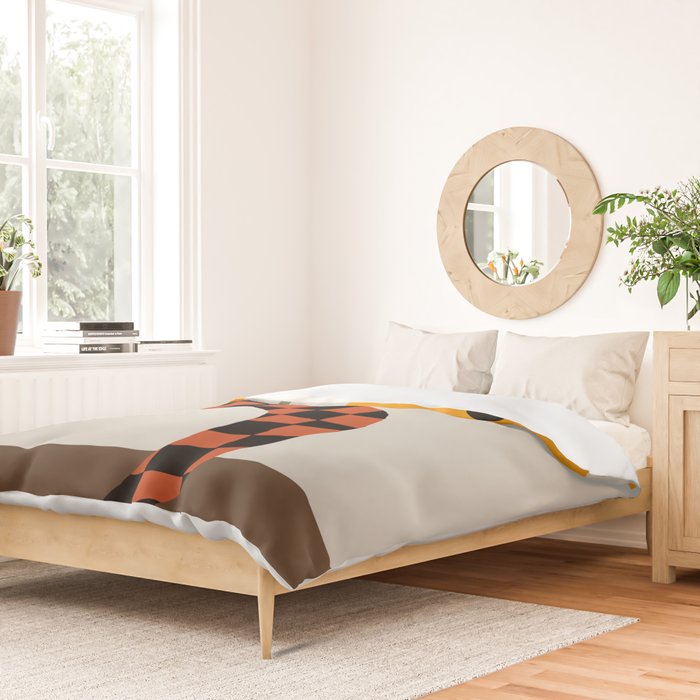 Modern pottery and flower Duvet Cover Gallery Image 2