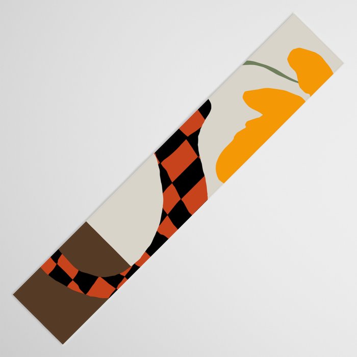 Modern pottery and flower Table Runner Gallery Image 3