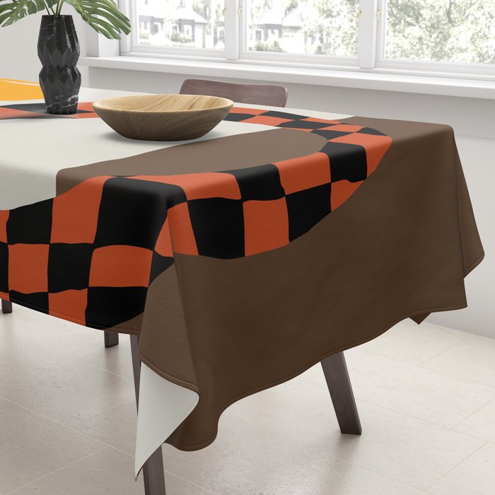 Modern pottery and flower Tablecloth Gallery Image 3