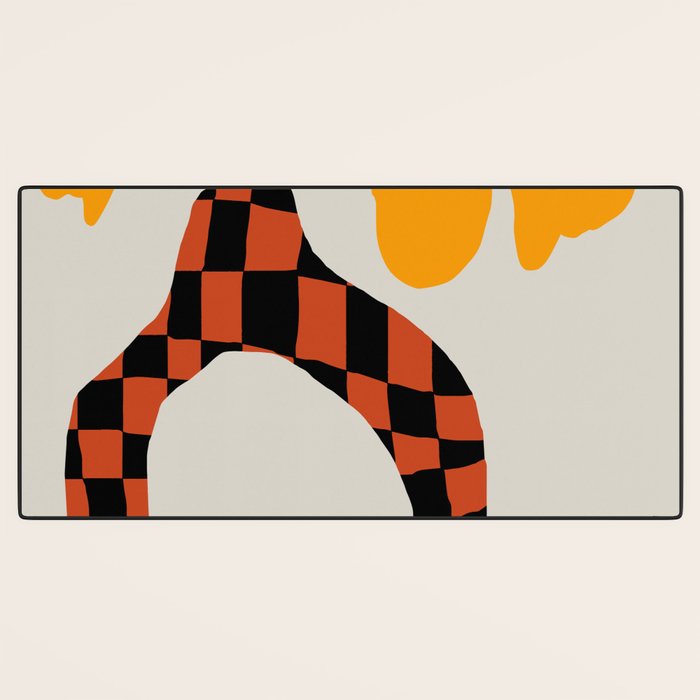Modern pottery and flower Desk Mat Gallery Image 3