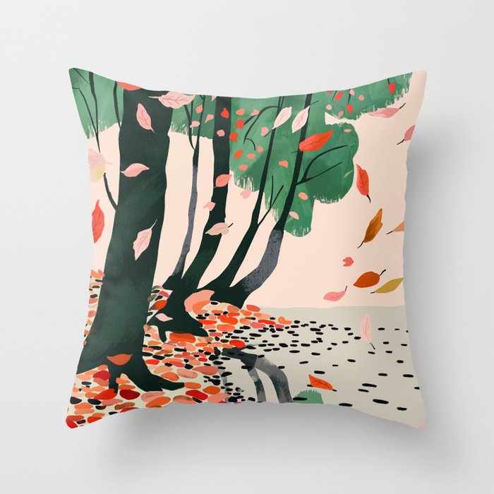 Autumn Leaves Throw Pillow Gallery Image 6