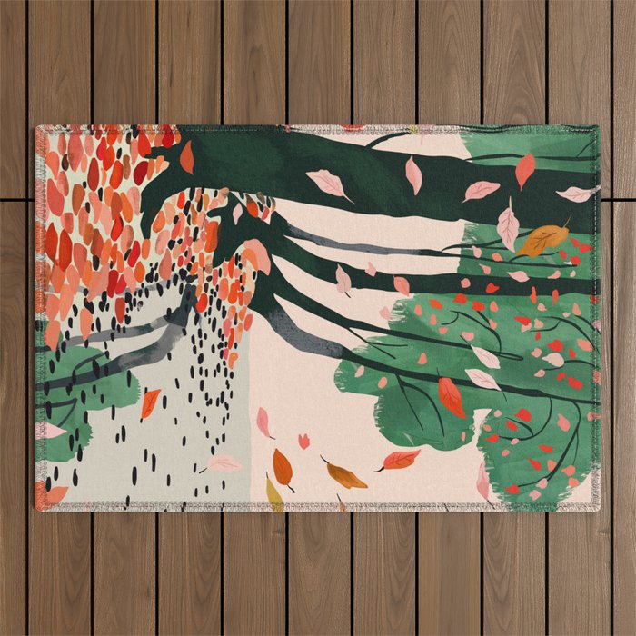 Autumn Leaves Outdoor Rug Gallery Image 1