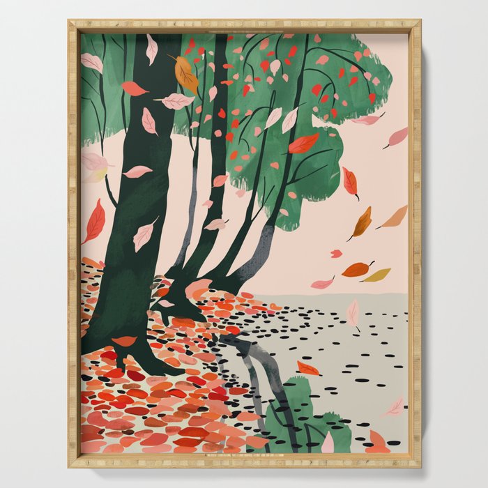 Autumn Leaves Serving Tray Gallery Image 1
