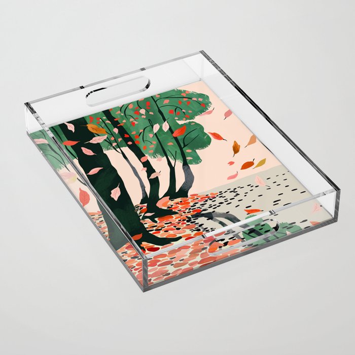 Autumn Leaves Acrylic Tray Gallery Image 1