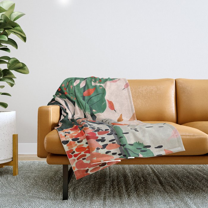 Autumn Leaves Throw Blanket Gallery Image 1
