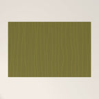 Organic Stripes Minimalist Modern Earthy Mossy Olive Pattern  Welcome Mat Gallery Image 1