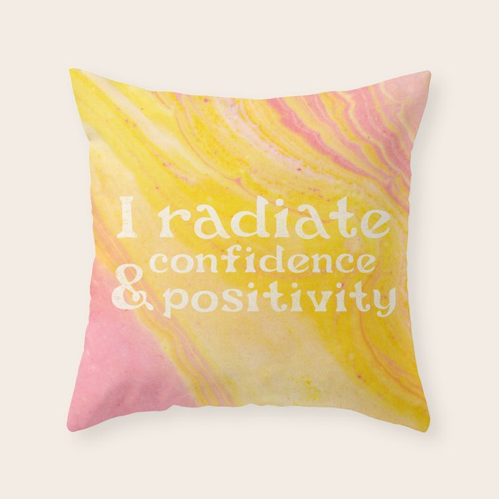 Confidence Mantra Throw Pillow Gallery Image 6