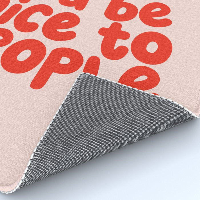 Work Hard and Be Nice to People in pink and red Rug Gallery Image 4