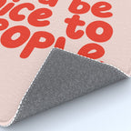 Work Hard and Be Nice to People in pink and red Rug Gallery Image 4