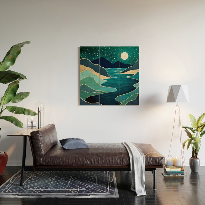 Moon Water Vista Wood Wall Art Gallery Image 2