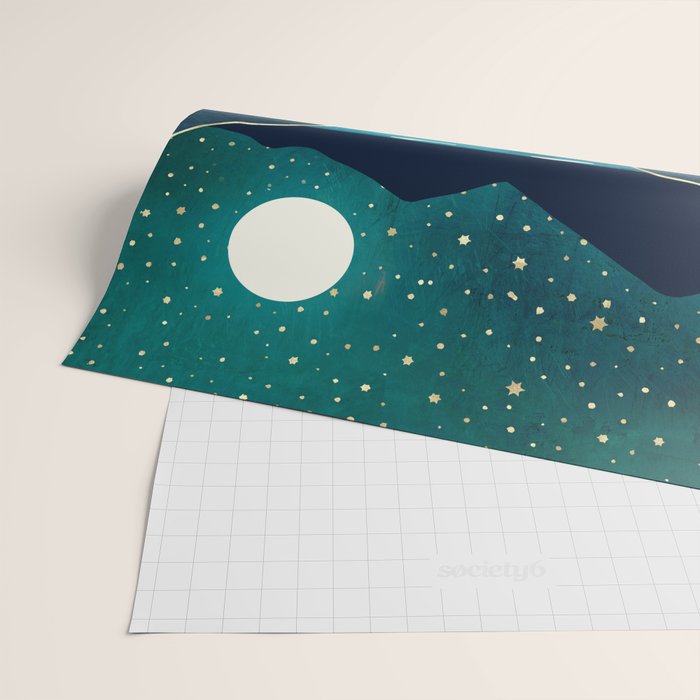 Moon Water Vista Wrapping Paper Gallery Image 2
