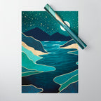 Moon Water Vista Wrapping Paper Gallery Image 1