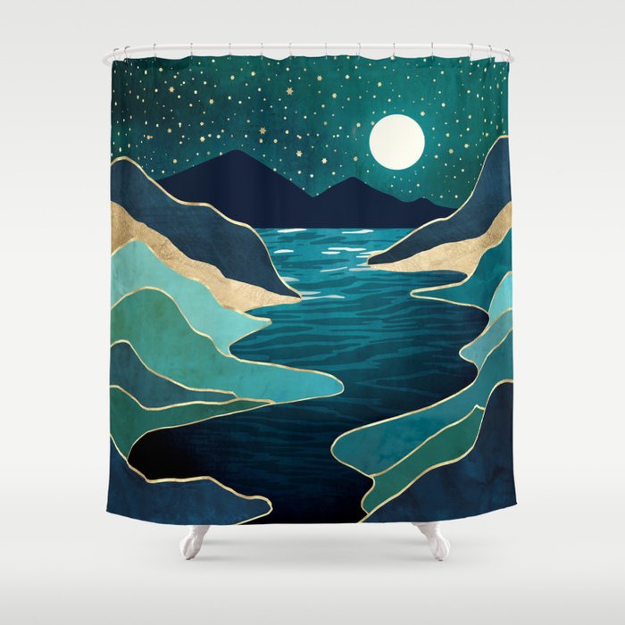 Moon Water Vista Shower Curtain Gallery Image 1