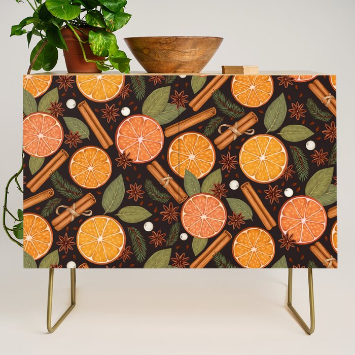 Winter Spice in Charcoal Credenza Gallery Image 1