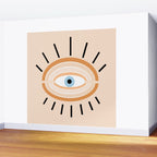Retro evil eye - earthy Wall Mural Gallery Image 2