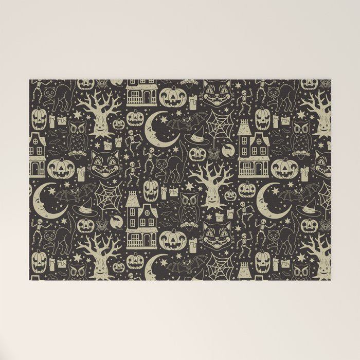 Vintage Halloween: Black Cat Welcome Mat Gallery Image 1