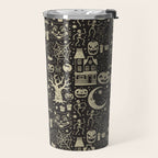 Vintage Halloween: Black Cat Travel Mug Gallery Image 2