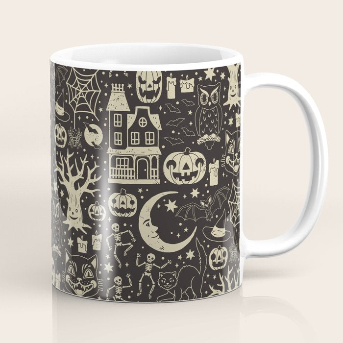 Vintage Halloween: Black Cat Coffee Mug Gallery Image 1