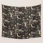 Vintage Halloween: Black Cat Wall Tapestry Gallery Image 4