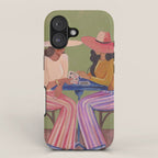 Cow girls playing cards iPhone Case Gallery Image 1