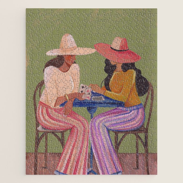Cow girls playing cards Jigsaw Puzzle Gallery Image 1