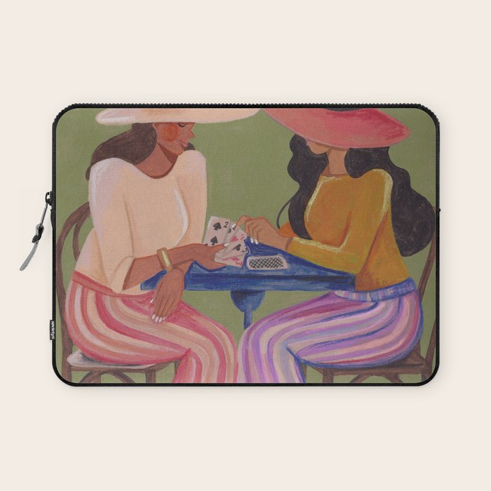 Cow girls playing cards Laptop Sleeve Gallery Image 1
