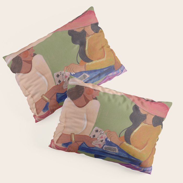 Cow girls playing cards Pillow Sham Gallery Image 3