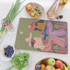 Cow girls playing cards Cutting Board Gallery Image 2