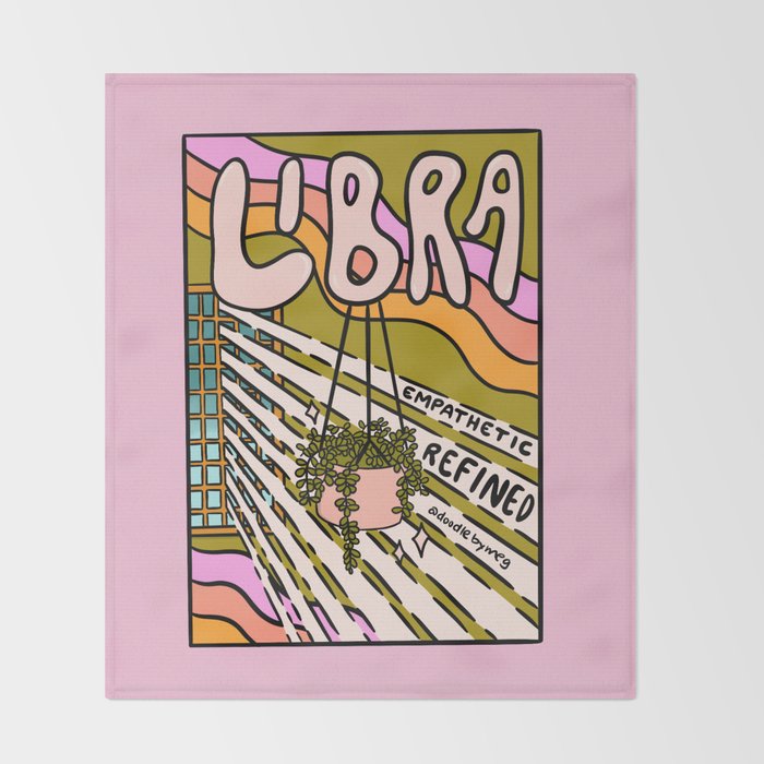 Libra Plant Throw Blanket Gallery Image 2