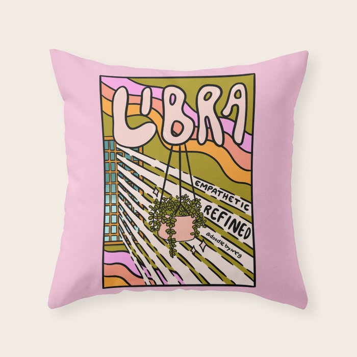 Libra Plant Throw Pillow Gallery Image 6