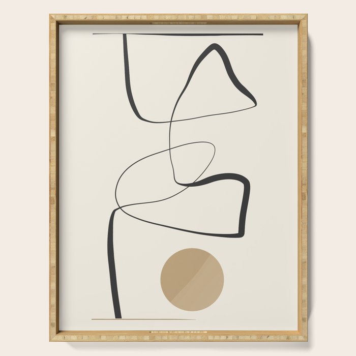 Abstract line art 84 Serving Tray Gallery Image 1