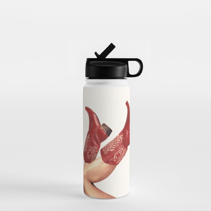 These Boots - Rouge Deep Red Water Bottle Gallery Image 1