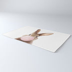 Brown Bunny Blowing Bubble Gum, Pink Nursery, Baby Animals Art Print by Synplus Rug Gallery Image 3