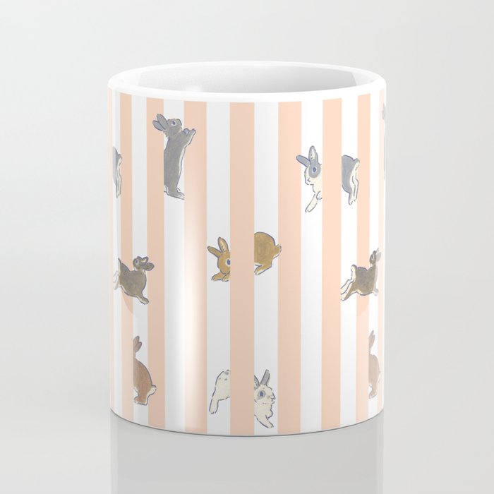 Stripe with bunnies Coffee Mug Gallery Image 4