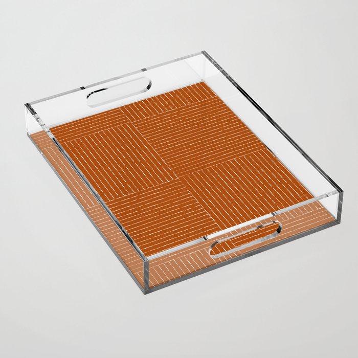 Lines III (Rust) Acrylic Tray Gallery Image 1